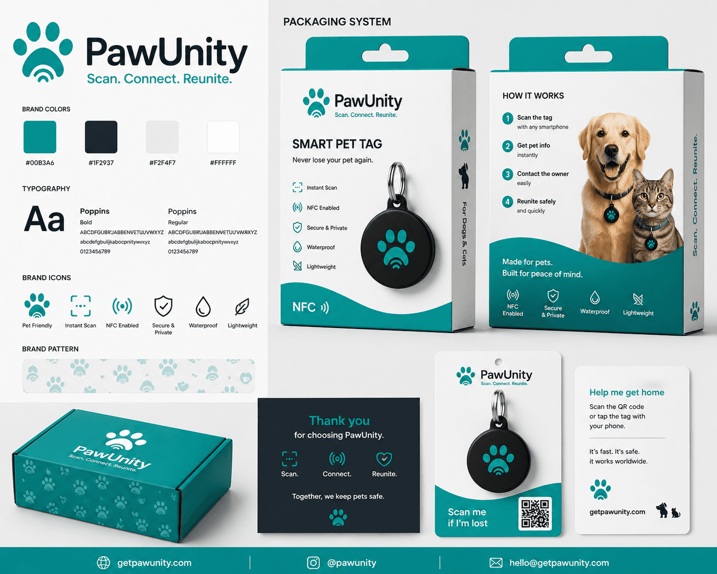 PawUnity Smart Tag packaging